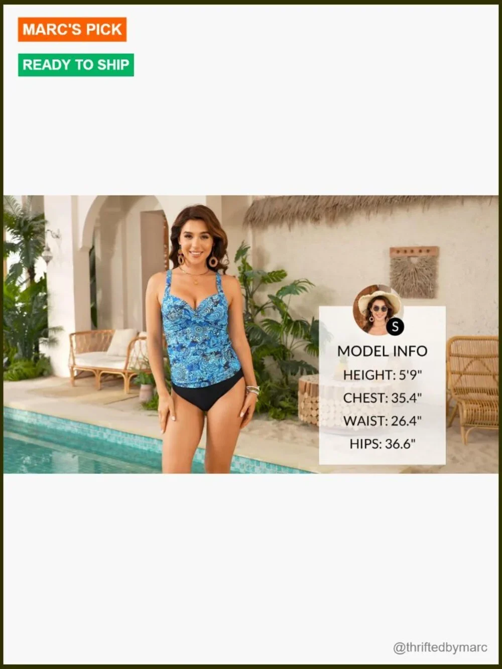 Underwire Tankini Top Push Up Swim Top Tummy Control Bathing Suit No Bottom